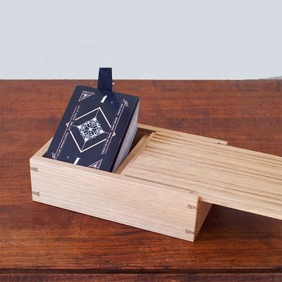 Aanpasbare kleur Houten schuifdeksel voor visitekaart in gewone kleur