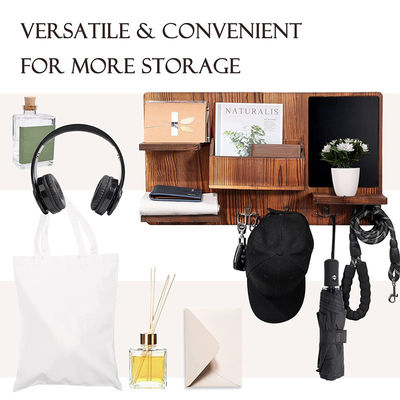 OEM houten wandenplank met kledinghoek toegangspoort organisator jas haken sleutelrek posthouder creatieve muur hanger houder