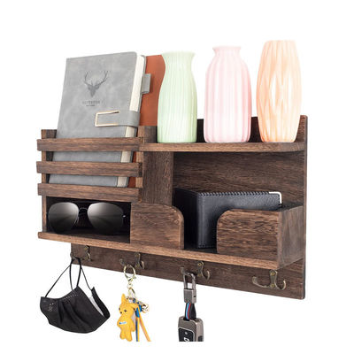 OEM houten wandenplank met kledinghoek toegangspoort organisator jas haken sleutelrek posthouder creatieve muur hanger houder
