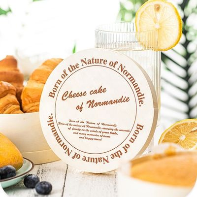 Gepaste logo Poplar Bark of aangepaste ronde houten fineer Fruit Container voor milieuvriendelijk