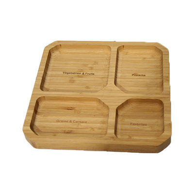 Milieuvriendelijke bamboe serveerbakken voor voedsel Milieuvriendelijk en aanpasbaar