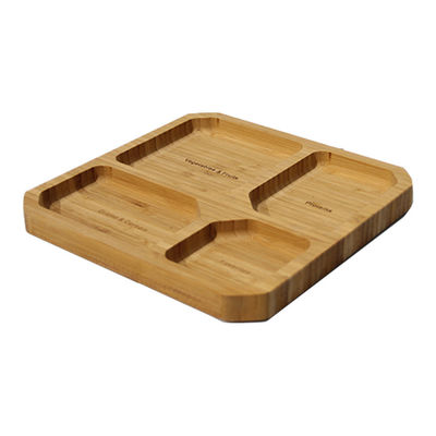 Milieuvriendelijke bamboe serveerbakken voor voedsel Milieuvriendelijk en aanpasbaar