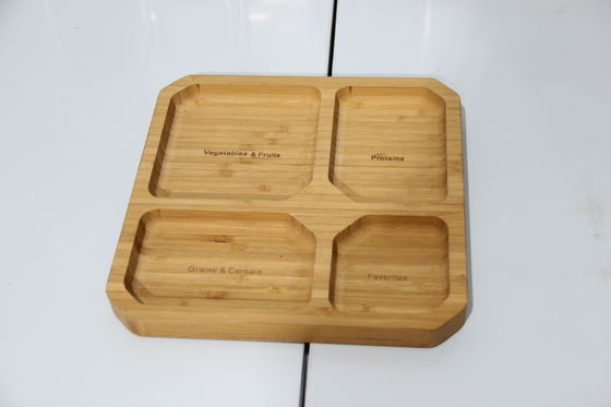 Milieuvriendelijke bamboe serveerbakken voor voedsel Milieuvriendelijk en aanpasbaar