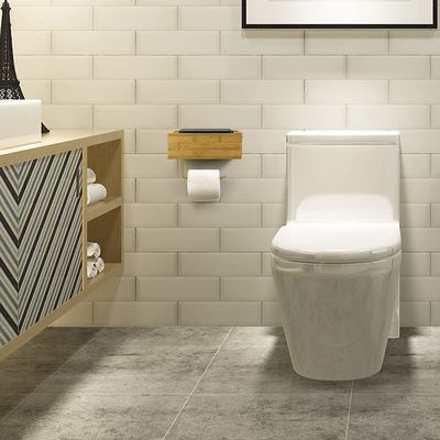 Bouwplaats of sport bamboe wandpapierhouder met behuizing voor nat weefsel