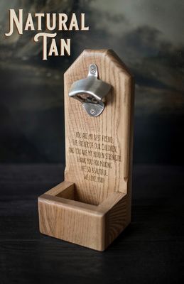 Houten handvat Bierfles Opener Ideaal bruidsvader Geschenk met gepersonaliseerde logo Printing