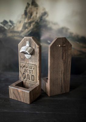 Houten handvat Bierfles Opener Ideaal bruidsvader Geschenk met gepersonaliseerde logo Printing