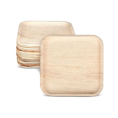 6x9 inch Palm Leaf Square Partij Diner Platen Eco-vriendelijk en zakelijke cadeautjes Gelegenheid