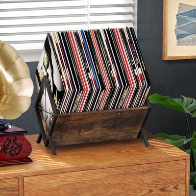 Hout vinyl platenplaat voor snelle montage en opslag van tijdschriften Boeken bestanden Albums
