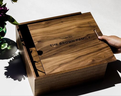 Moderne minimalistische aangepaste geheugendoos voor gepersonaliseerde logo-aandenken en opslaghouders