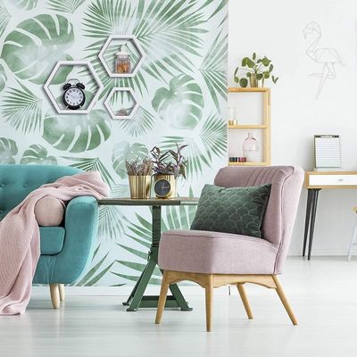 Houten gesneden hexagonale muurplank voor rustieke boerderij