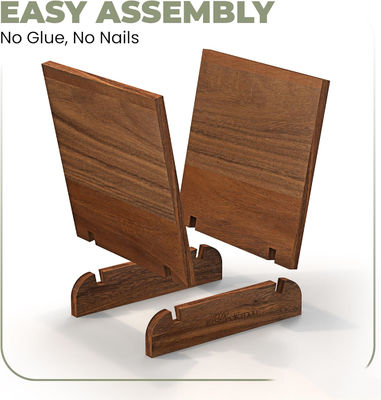 Solid Walnut Wood Vinyl Record Holder Flip Display voor multifunctionele ontwerpopslag