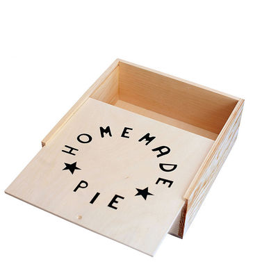 Gepersonaliseerd logo Acceptabel antieke kleur herbruikbare houten taart dessert doos brood opslagdoos
