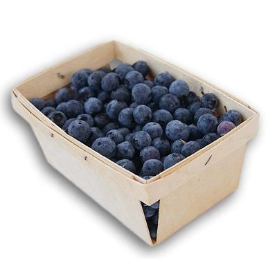 Handgemaakte industriële cadeautjes Craft 4x4 inch veneer houten doos voor het plukken van fruit en bessen