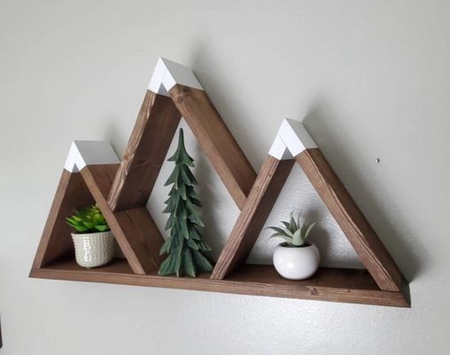 Aangepaste houten drijvende planken 25x14x4 inch voor handgemaakte natuur Houten bergplank