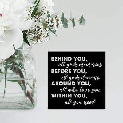 Amerikaanse stijl houten doos bord decoratie afstuderen citaat positief achter je al je herinneringen