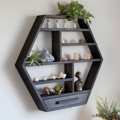 Gepersonaliseerd logo woonkamermeubilair Handgemaakt Houten muur gemonteerd Drijvende collectie planken