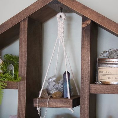 Drijvend geometrisch plank Handgemaakt honingraat ontwerp voor ruimtebesparende houten zeshoek