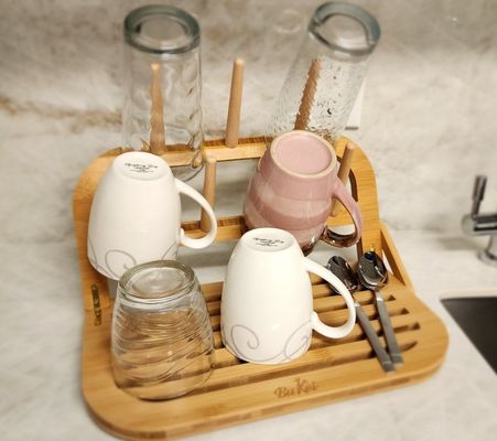 Klassificatie Reisvriendelijk bamboe babyfles droogrek met borstel en droger