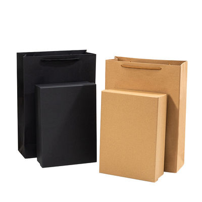 Handgemaakte Glanzige Laminatie Druk Recycled Kraft Blank Cardboard Craft Paper Boxes