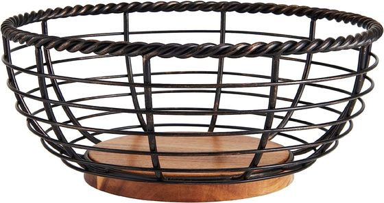 Compacte opvouwbare houten fruitbak voor ruimtebesparende keuken- en woonkameropslag