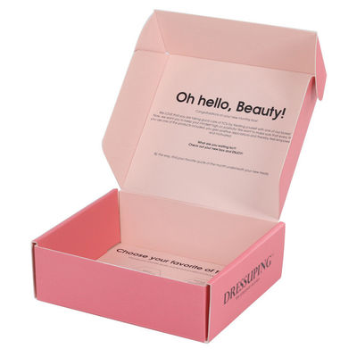 Op maat gemaakt Matt Laminatie Printing Pink Cosmetic Set Verscheping Mailer Box voor huidverzorging