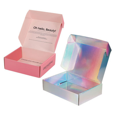 Op maat gemaakt Matt Laminatie Printing Pink Cosmetic Set Verscheping Mailer Box voor huidverzorging