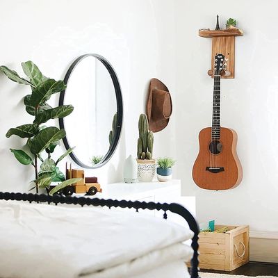Custom Wall Mount Holder Gitaarhanger Schap voor Home Decoration Single Tier Design