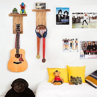 Custom Wall Mount Holder Gitaarhanger Schap voor Home Decoration Single Tier Design