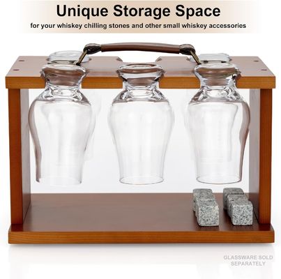 Eenvoudig gelakt glaswerk drooghouder voor bourbon whisky proefglas
