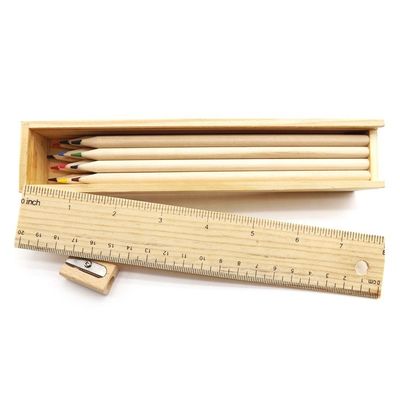 Multifunktioneel houten potlooddoosje met TIMBER houtsoort en solide materiaalstructuur