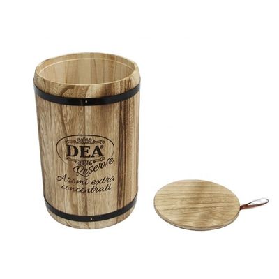 18x18x27cm Custom Logo Houten vat Verpakking Handgemaakte Vintage stijl Grote Paulownia
