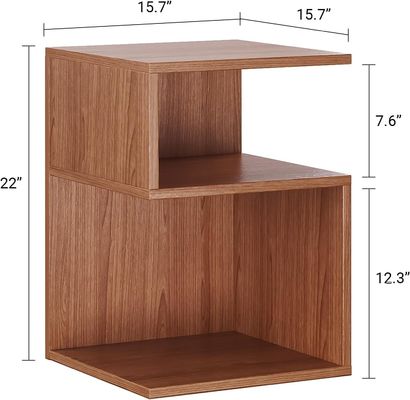 Kleine ruimtes Slaapkamermeubilair Minimalistisch 3 verdiepingen Eindtafel met open opslag Bedside tafel