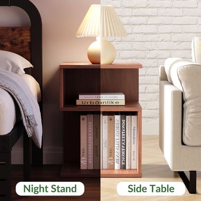 Kleine ruimtes Slaapkamermeubilair Minimalistisch 3 verdiepingen Eindtafel met open opslag Bedside tafel