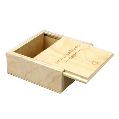 Andere cadeau handwerk houten dozen 10x10x3.8cm Natuurlijke kleur met schuifdeksel van TIMBER
