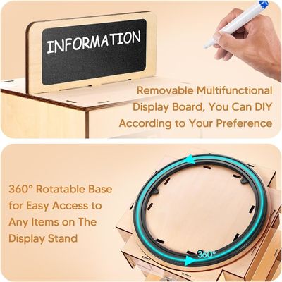 Houtglasmateriaal Houten postkaartrek met klein bord maat