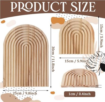 Gepersonaliseerd logo Acceptabel regenboogvormig houtsnijplank voor keukenversiering