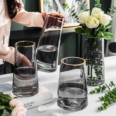 Moderne stijl groene glazen vaas op maat Pure kleur Home decoratie voor de verjaardag