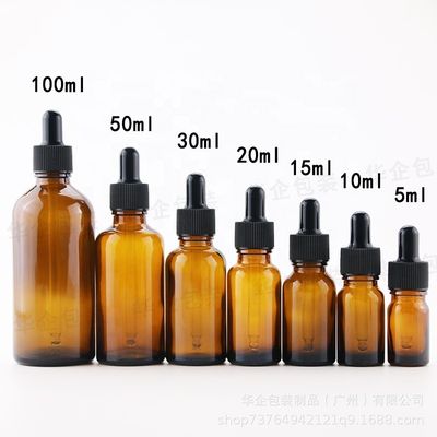 5 ml 10 ml 15 ml 20 ml 30 ml 50 ml 100 ml Amber Glass Dropper Flas met en Food Jar Glass
