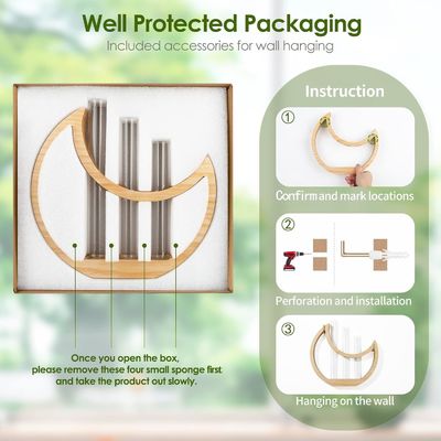 Verjaardag Crescent Moon Tafel Stand voor binnenshuisplanten en kantoordekor