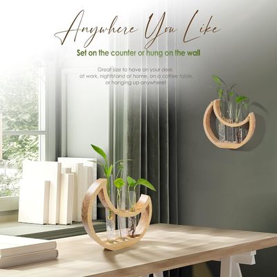 Verjaardag Crescent Moon Tafel Stand voor binnenshuisplanten en kantoordekor