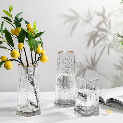 All-Season Modern Square Handgemaakte Doorzichtige Glasvaas met Handgeblazen Techniek