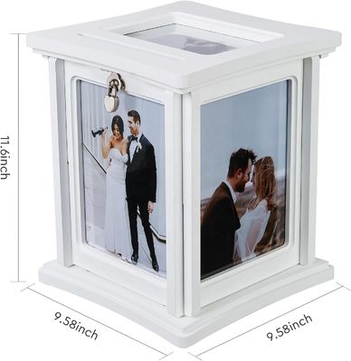 Huwelijksreceptie Eucalyptus DIY envelop Houten doos met slot Voorbeeld Gratis