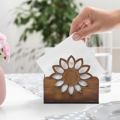 Staande zonnebloemhouder voor keukentafel in woonkamer