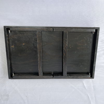 Zilkschermdrukken Natuurlijke ontbijt Houten bedtray met opvouwbare benen Keuken serveren