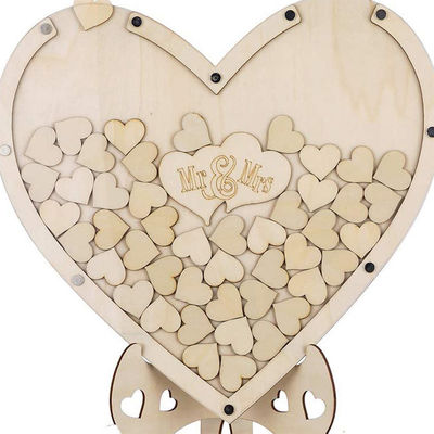 Bruiloft Decoratie Prop Custom Grootte Houten Frame met Unieke Guest Book Sign Drop Top