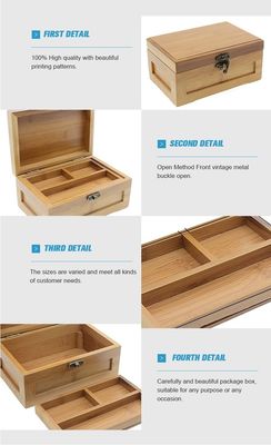 Luxe cadeauverpakking met laser gegraveerd drukwerk op een aangepaste bamboe houten doos