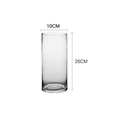 Minimalistisch ontwerp tafelvaas voor helder glas cilinder bloemenvaas in Nordic stijl