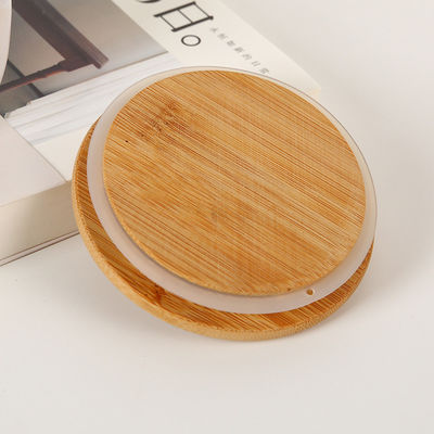 100% natuurlijke bamboe deksel voor glazen kaars pot Customized Design en milieuvriendelijke Materia
