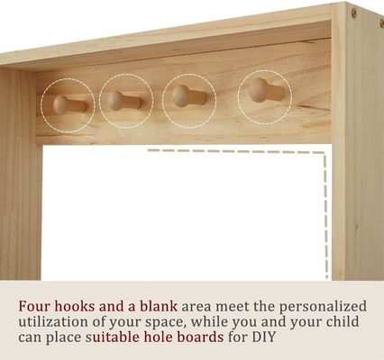 Ruimtebesparende muurrek voor speelgoed en boeken voor kinderen Houten badkamer Wandkast