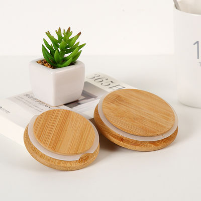 100% natuurlijke bamboe deksel voor glazen kaars pot Customized Design en milieuvriendelijke Materia